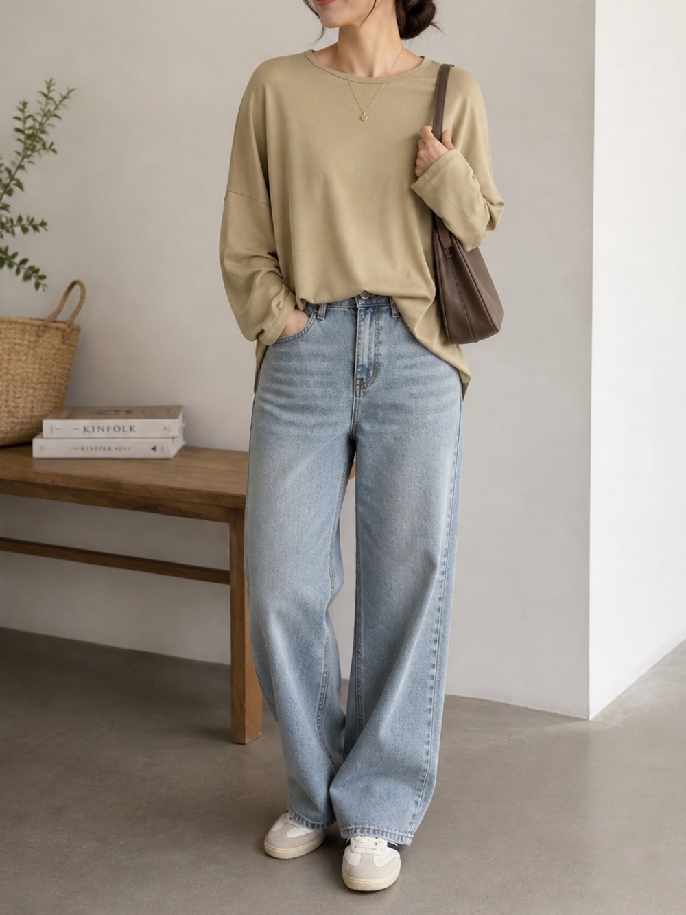 COS Oversized Boxy Fit Long Sleeve Cotton T-Shirt Blouse Pullover Size Medium